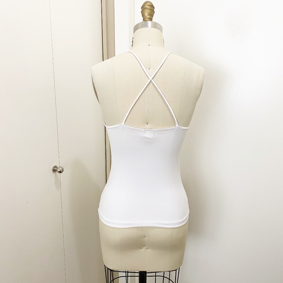 YM Clothing Criss Cross Stretch Tank Top White M - Picture 8 of 8